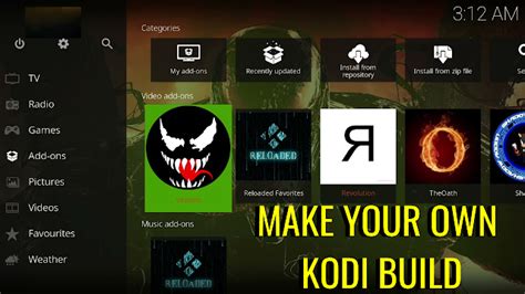 kodi with build|create your own kodi build.